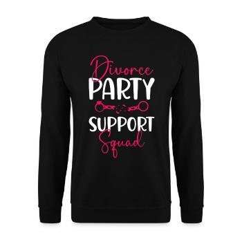 Happy Divorce Party Divorce Party - Unisex Sweatshirt - black - Front - Alina (178cm) & Michal (187cm)