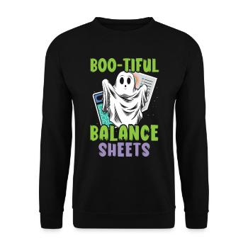 Boo-tiful Bilans Comptable Halloween - Sweat-shirt Unisexe - noir - Devant - Alina (178cm) & Michal (187cm)