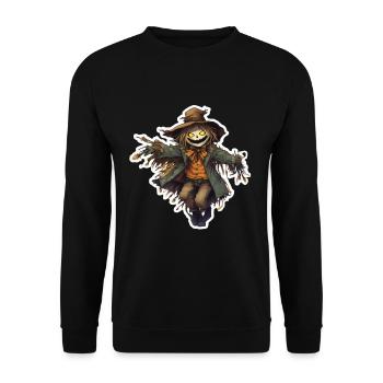 Vogelscheuche Hellowween Vogelscheuchen Kostüm - Unisex Pullover - Schwarz - Vorne - Alina (178cm) & Michal (187cm)