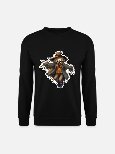 Scarecrow Hellowween Scarecrow Costume - Unisex Sweatshirt - black