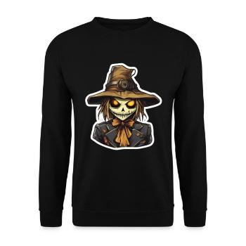 Vogelscheuche Hellowween Vogelscheuchen Kostüm - Unisex Pullover - Schwarz - Vorne - Alina (178cm) & Michal (187cm)