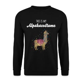 Carnival Carnival Confetti Alpaca Costume Replacement - Unisex Sweatshirt - black - Front - Alina (178cm) & Michal (187cm)