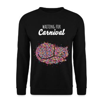 Carnival Carnival Confetti Cat Cat Lover - Unisex Sweatshirt - black - Front - Alina (178cm) & Michal (187cm)