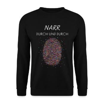 Narren Karneval Fasching Konfetti Karnevalfan - Unisex Pullover - Schwarz - Vorne - Alina (178cm) & Michal (187cm)
