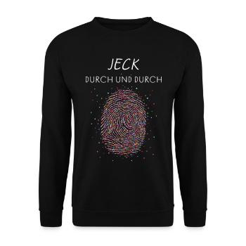 Jeck Jecken Karneval Fasching Konfetti Karnevalfan - Sweat-shirt Unisexe - noir - Devant - Alina (178cm) & Michal (187cm)