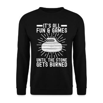 Curling Curling players - Unisex Sweatshirt - black - Front - Alina (178cm) & Michal (187cm)