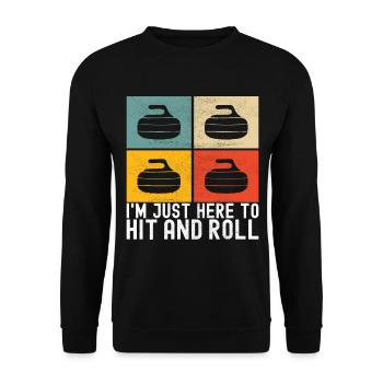 Curling Curling players - Unisex Sweatshirt - black - Front - Alina (178cm) & Michal (187cm)