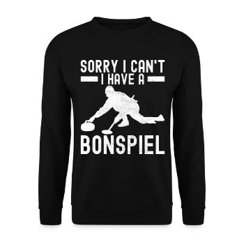 Curling Curling players - Unisex Sweatshirt - black - Front - Alina (178cm) & Michal (187cm)