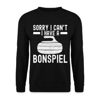 Curling Curling players - Unisex Sweatshirt - black - Front - Alina (178cm) & Michal (187cm)