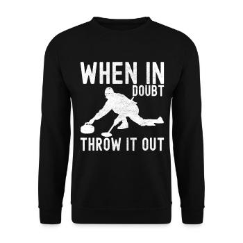 Curling Curling players - Unisex Sweatshirt - black - Front - Alina (178cm) & Michal (187cm)
