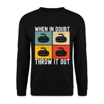 Curling Curling players - Unisex Sweatshirt - black - Front - Alina (178cm) & Michal (187cm)