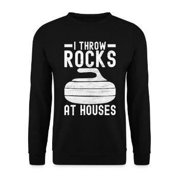 Curling Curling players - Unisex Sweatshirt - black - Front - Alina (178cm) & Michal (187cm)