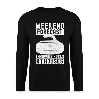 Curling Curling players - Unisex Sweatshirt - black - Front - Alina (178cm) & Michal (187cm)