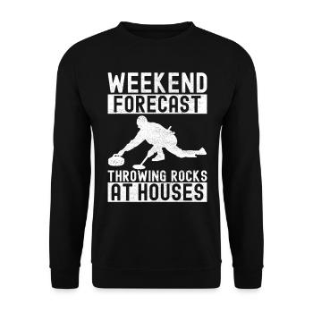 Curling Curling players - Unisex Sweatshirt - black - Front - Alina (178cm) & Michal (187cm)