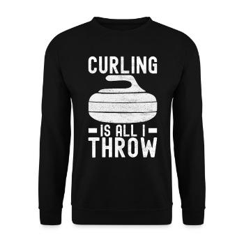 Curling Curling players - Unisex Sweatshirt - black - Front - Alina (178cm) & Michal (187cm)