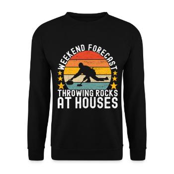 Curling Curling players - Unisex Sweatshirt - black - Front - Alina (178cm) & Michal (187cm)
