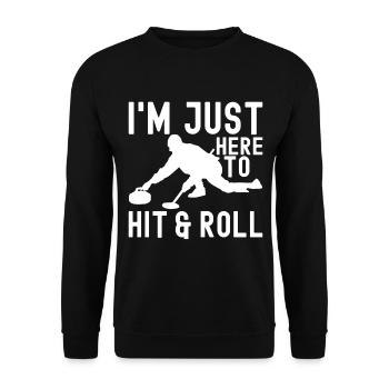 Curling Curling players - Unisex Sweatshirt - black - Front - Alina (178cm) & Michal (187cm)