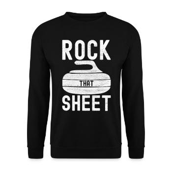 Curling Curling players - Unisex Sweatshirt - black - Front - Alina (178cm) & Michal (187cm)