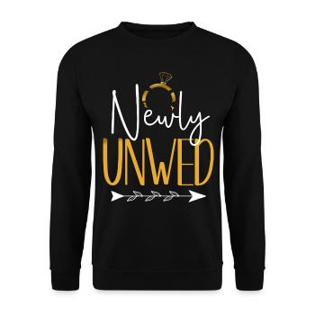 Happy Divorce Party Newly Unwed - Unisex Sweatshirt - black - Front - Alina (178cm) & Michal (187cm)