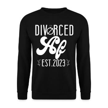 Happy Divorce Party Divorced Af - Unisex Sweatshirt - black - Front - Alina (178cm) & Michal (187cm)