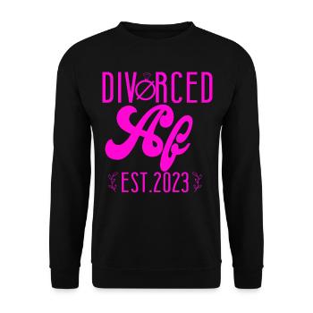 Happy Divorce Party Divorced Af - Unisex Sweatshirt - black - Front - Alina (178cm) & Michal (187cm)