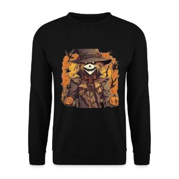 Vogelscheuche Halloween Vogelscheuchen Kostüm - Unisex Pullover - Schwarz - Vorne - Alina (178cm) & Michal (187cm)