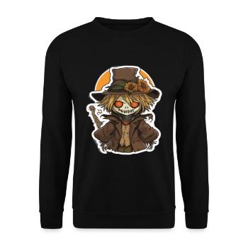 Vogelscheuche Halloween Vogelscheuchen Kostüm - Unisex Pullover - Schwarz - Vorne - Alina (178cm) & Michal (187cm)