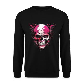 Crânes Crâne Crâne Crâne Os du crâne - Sweat-shirt Unisexe - noir - Devant - Alina (178cm) & Michal (187cm)
