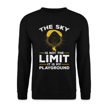 Paramotor Paramotoring Funny Powered Paraglider - Unisex Sweatshirt - black - Front - Alina (178cm) & Michal (187cm)
