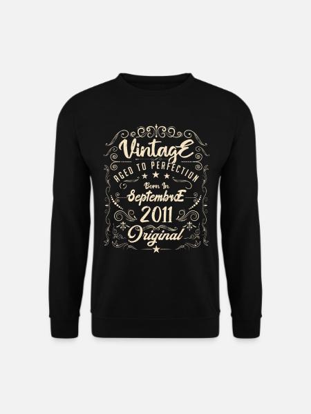 Geboren im September 2011. Geburtstag September 2011. - Unisex Pullover - Schwarz
