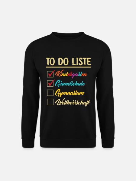 Lustig Grundschule Gymnasium Oberschule Geschenk - Unisex Pullover - Schwarz