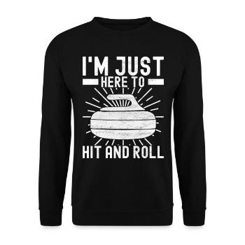 Curling Curling players - Unisex Sweatshirt - black - Front - Alina (178cm) & Michal (187cm)