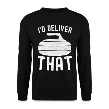 Curling Curling players - Unisex Sweatshirt - black - Front - Alina (178cm) & Michal (187cm)