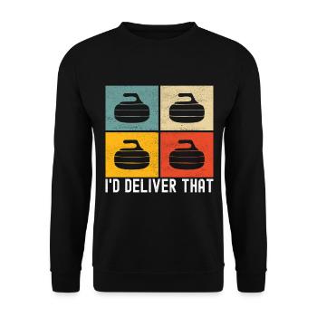 Curling Curling players - Unisex Sweatshirt - black - Front - Alina (178cm) & Michal (187cm)