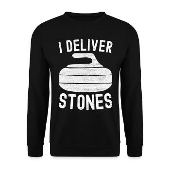 Joueurs de curling - Sweat-shirt Unisexe - noir - Devant - Alina (178cm) & Michal (187cm)