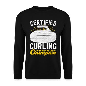 Curling Curling players - Unisex Sweatshirt - black - Front - Alina (178cm) & Michal (187cm)