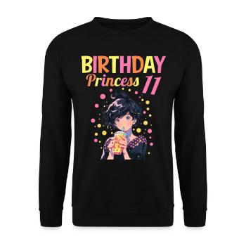 Anime Mandga Boba Bubble Tea 11ème anniversaire - Sweat-shirt Unisexe - noir - Devant - Alina (178cm) & Michal (187cm)