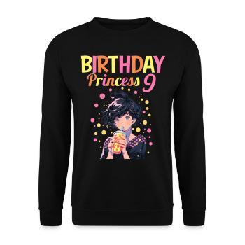 Anime Mandga Boba Bubble Tea 9ème anniversaire - Sweat-shirt Unisexe - noir - Devant - Alina (178cm) & Michal (187cm)