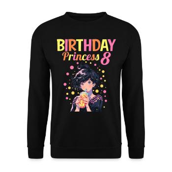 Anime Mandga Boba Bubble Tea 8ème anniversaire - Sweat-shirt Unisexe - noir - Devant - Alina (178cm) & Michal (187cm)