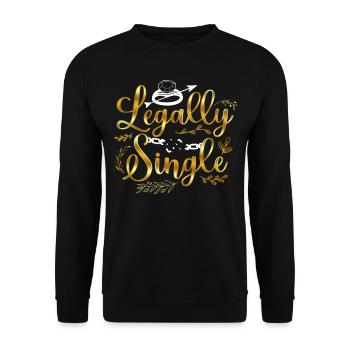 Fête de divorce heureuse légalement célibataire - Sweat-shirt Unisexe - noir - Devant - Alina (178cm) & Michal (187cm)