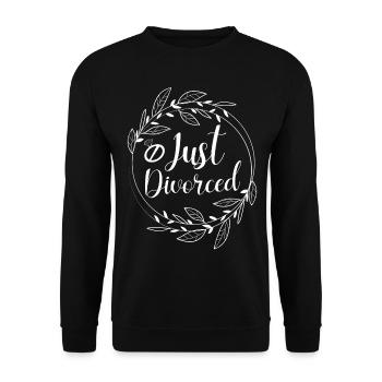 Happy Divorce Party Just Divorced - Unisex Sweatshirt - black - Front - Alina (178cm) & Michal (187cm)