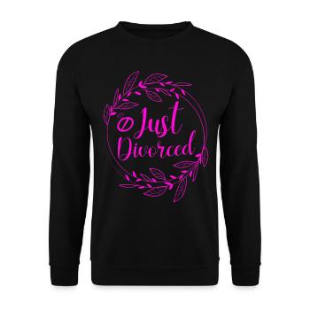 Happy Divorce Party Just Divorced - Unisex Sweatshirt - black - Front - Alina (178cm) & Michal (187cm)