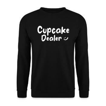 Cupcake Dealer - Funny Cupcake Baker - Unisex Sweatshirt - black - Front - Alina (178cm) & Michal (187cm)