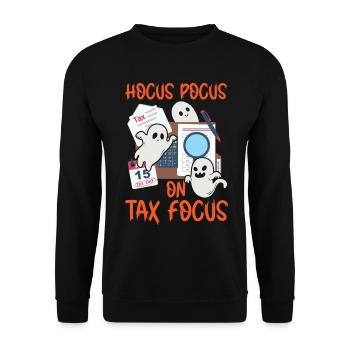 Hocus-pocus sur le comptable fiscal Halloween - Sweat-shirt Unisexe - noir - Devant - Alina (178cm) & Michal (187cm)