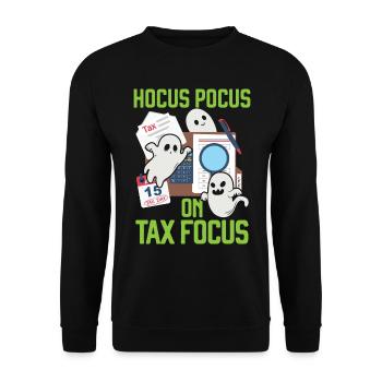 Hocus-pocus sur le comptable fiscal Halloween - Sweat-shirt Unisexe - noir - Devant - Alina (178cm) & Michal (187cm)
