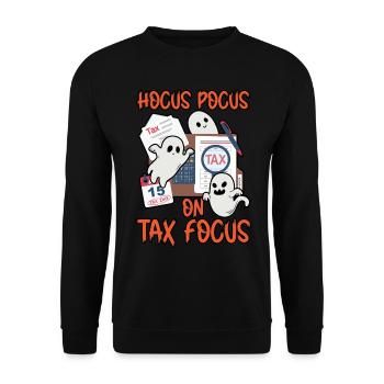 Hocus-pocus sur le comptable fiscal Halloween - Sweat-shirt Unisexe - noir - Devant - Alina (178cm) & Michal (187cm)