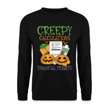 Calculs effrayants Craintes financières Halloween - Sweat-shirt Unisexe - noir - Devant - Alina (178cm) & Michal (187cm)