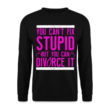 Happy Divorce Party You Can't Fix - Unisex Pullover - Schwarz - Vorne - Alina (178cm) & Michal (187cm)