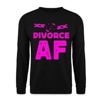Happy Divorce Party Divorce Af - Unisex Sweatshirt - black - Front - Alina (178cm) & Michal (187cm)