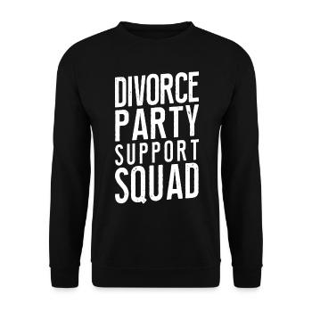 Happy Divorce Party Divorce Party - Unisex Sweatshirt - black - Front - Alina (178cm) & Michal (187cm)